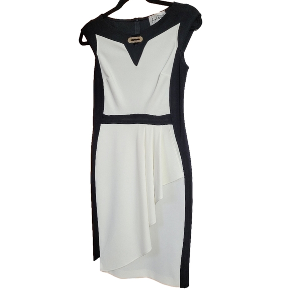 Joseph Ribkoff Dress size 4 black and white formal fitted midi pencil skirt - Picture 6 of 16